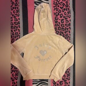 Juicy Couture x Forever 21 cropped rhinestone velour track jacket